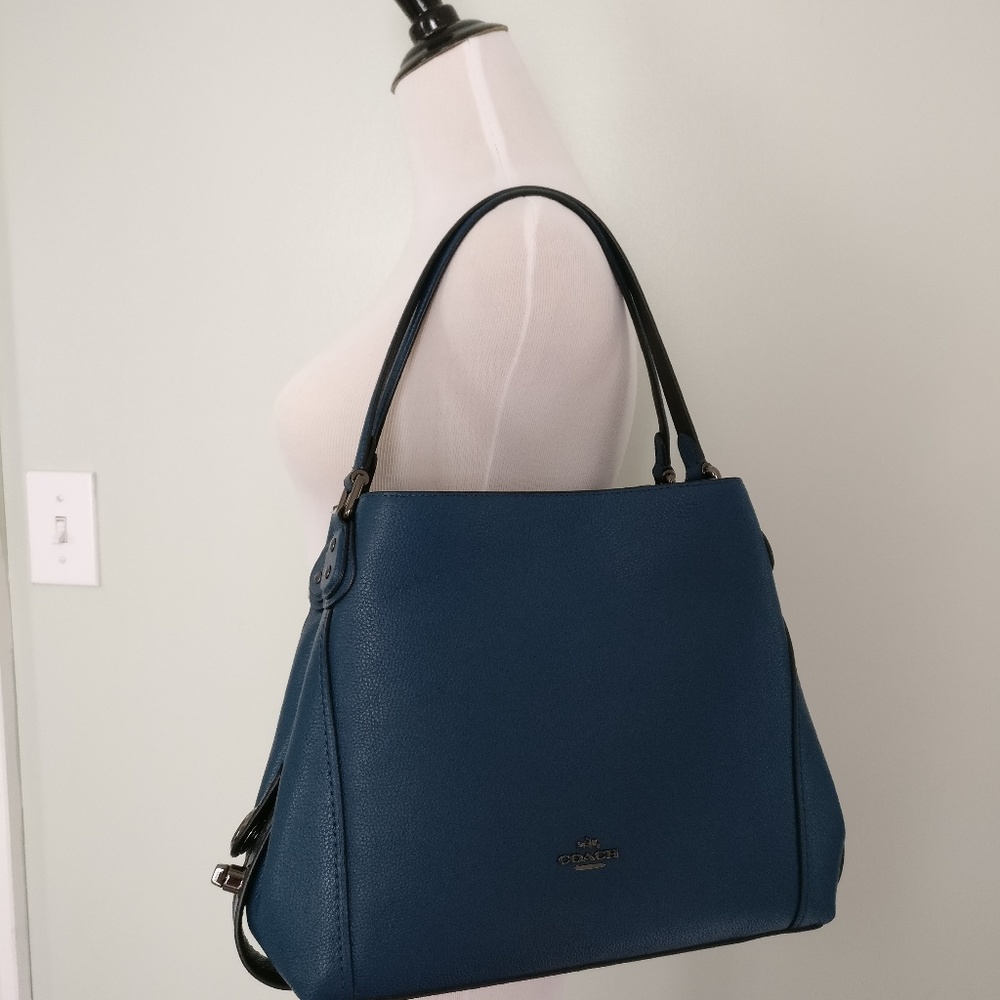 Sold - Coach Edie 31 Mixed Materials Snake Mineral - Picture 2 of 7
